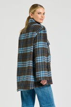 Load image into Gallery viewer, Allegra Relaxed Wool Blend Jacket - Blue Plaid
