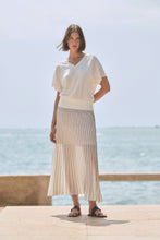 Load image into Gallery viewer, Midi Radial Skirt - Cream / Black 160602