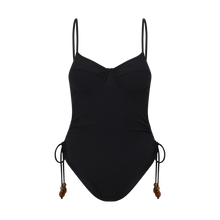 Load image into Gallery viewer, Thin Strap Underwire One Piece - Black