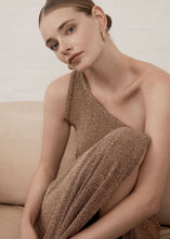 Load image into Gallery viewer, One Shoulder Como Maxi dress - Moet Gold