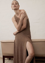 Load image into Gallery viewer, One Shoulder Como Maxi dress - Moet Gold