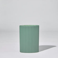 Load image into Gallery viewer, Ripple Oval Vase - Medium Moss
