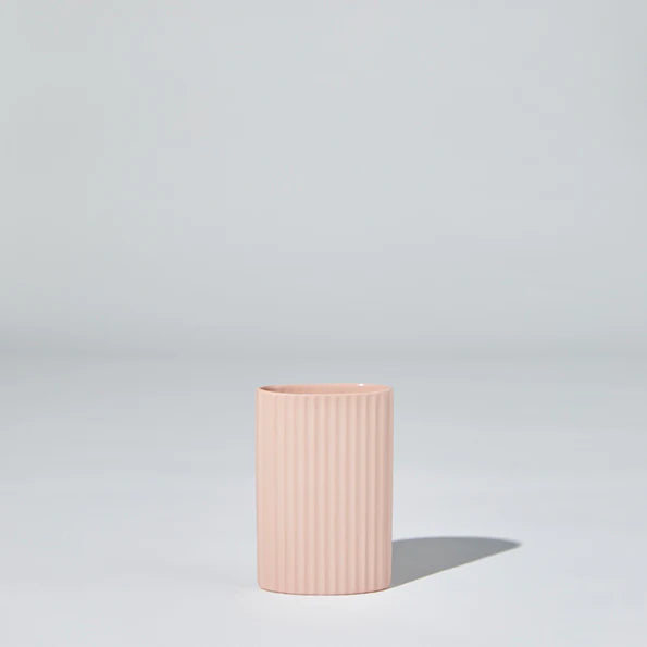 Ripple Oval Vase - Small Icy Pink