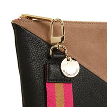 Load image into Gallery viewer, Paige Clutch Splice w/Wristlet - Black &amp; Fawn