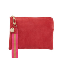 Load image into Gallery viewer, Paige Clutch w/Wristlet - Gingerbread Suede