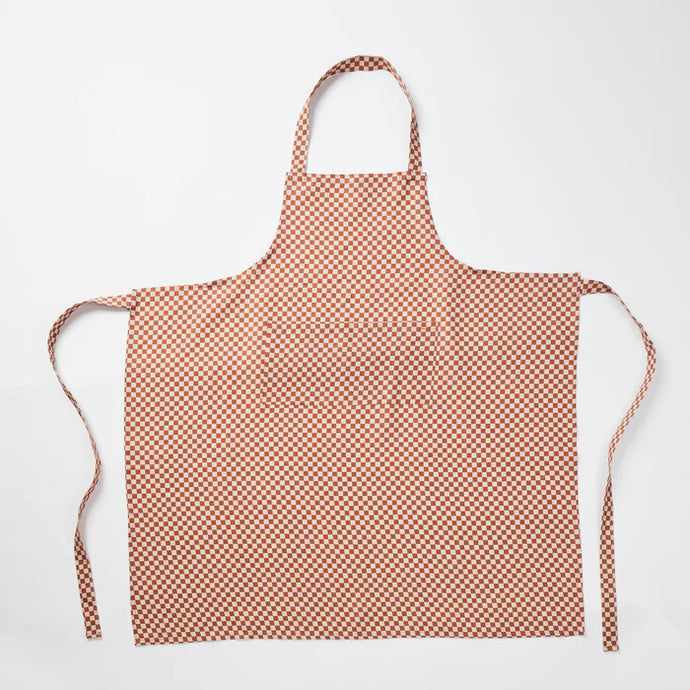 Apron - Tiny Checkers Rust