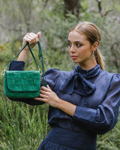 Load image into Gallery viewer, Clara Weave Crossbody - Emerald Suede