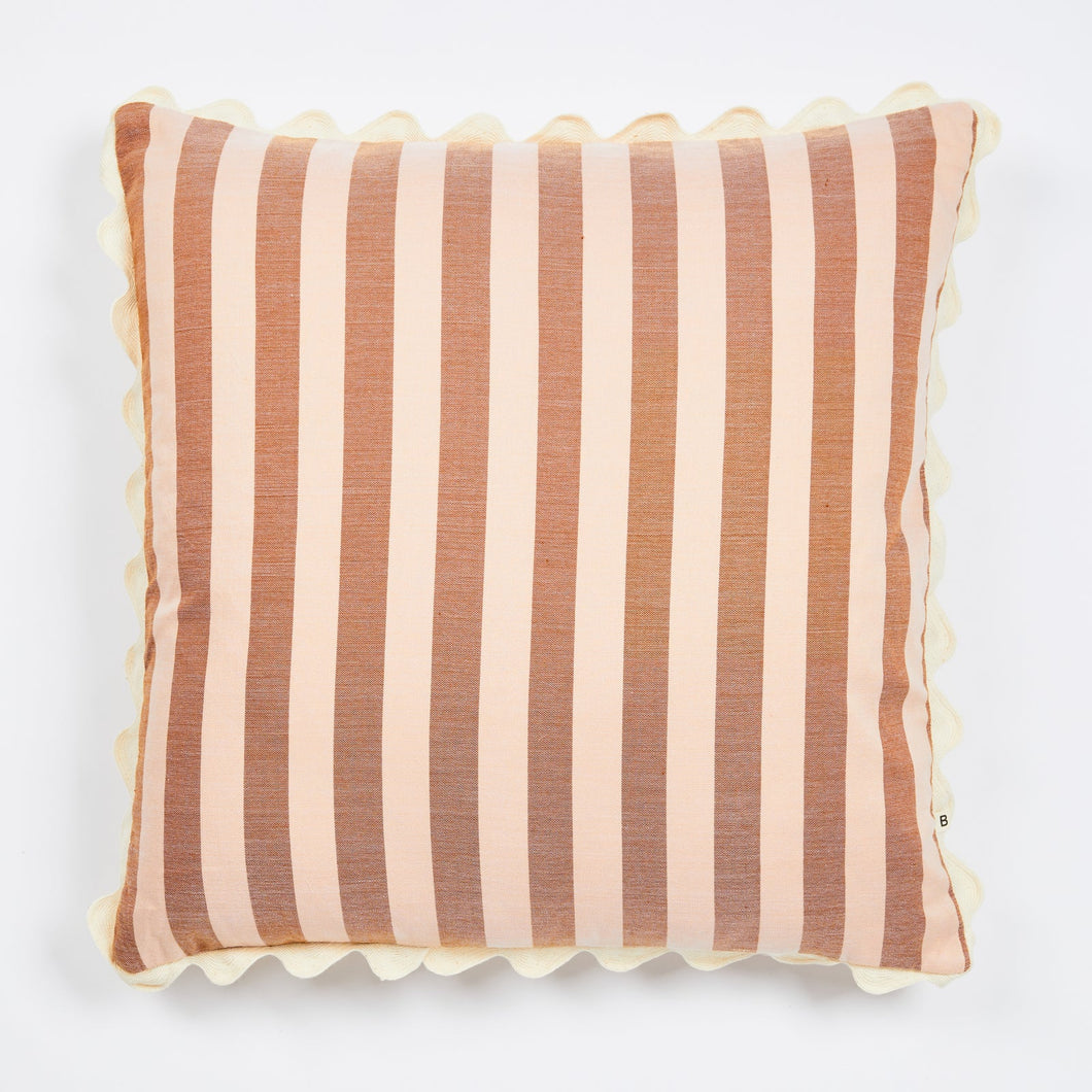 Cushion 60cm - Woven Stripe Buff