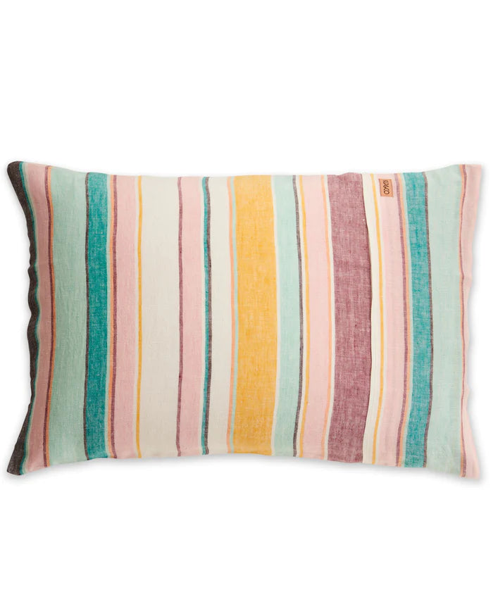 Linen Pillowcase - Hat Trick Woven Strip (Setof2)