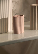 Load image into Gallery viewer, Ripple Oval Vase - Medium Chalk