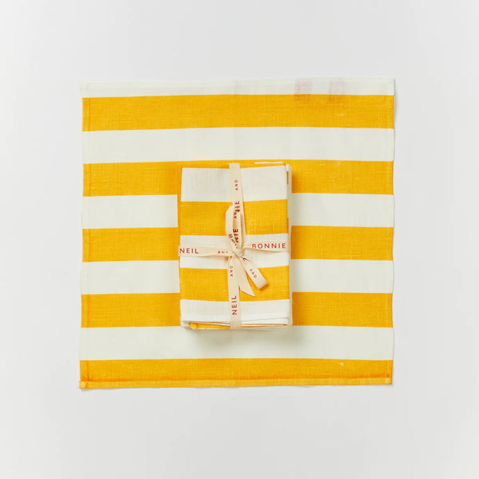 Napkin Stripe Yellow (Set of 6)
