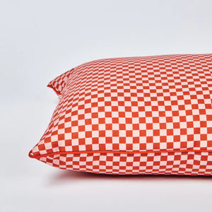 Outdoor Cushion - Tiny Checkers Red 60 x 40cm