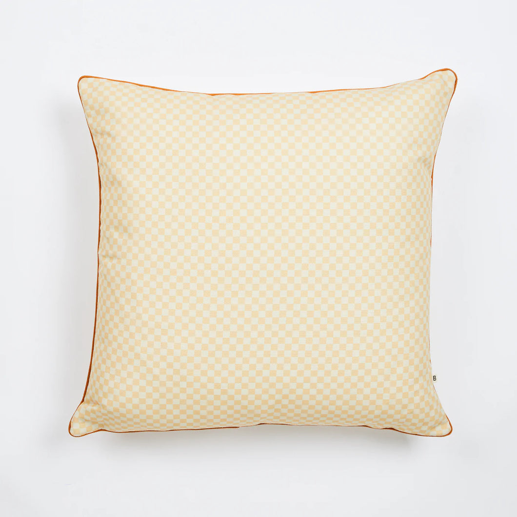Outdoor Cushion - Tiny Checkers Vanilla 60cm