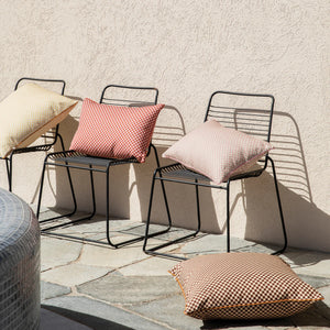 Outdoor Cushion - Tiny Checkers Vanilla 60cm