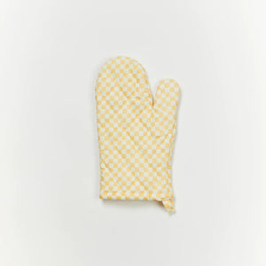 Oven Mitts-Tiny Checkers Peach(set of 2)