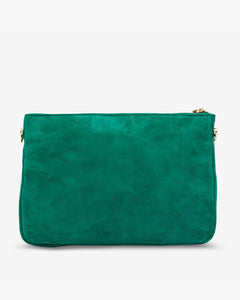 Samantha Crossbody - Emerald Suede