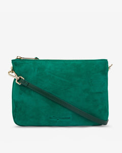 Samantha Crossbody - Emerald Suede