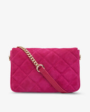 Load image into Gallery viewer, Sarah Crossbody - Hot Pink Suede