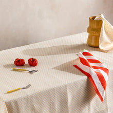Load image into Gallery viewer, Tablecloth - Checkers Peach