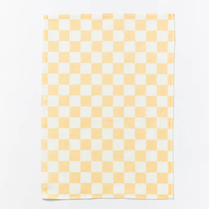 Tea Towel Small checkers - Peach