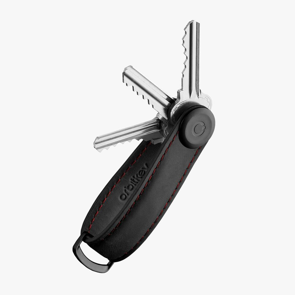 Orbitkey Key Organiser - Crazy Horse Black/Red